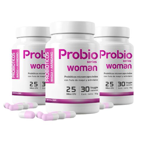 Probiótico 25 Billones Woman, 3 Frascos, 90 Cápsulas-0
