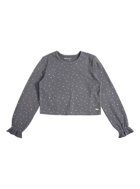 Polera Manga Afranelada larga Niña con Estampado-0