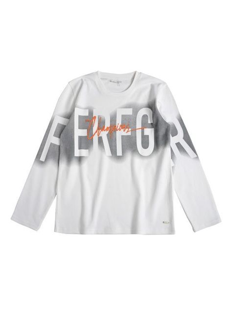 Polera Manga Afranelada larga Niño Estampado-1