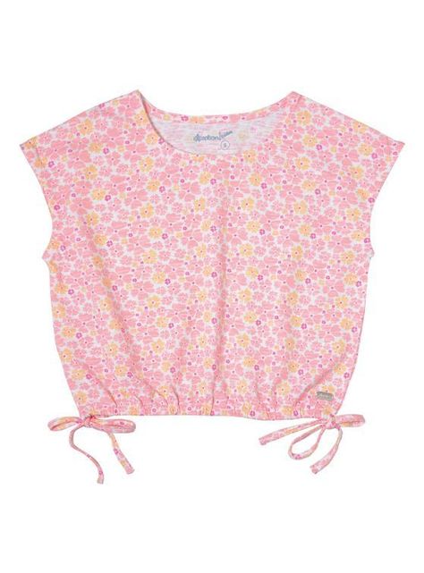 Polera Jersey Algodón Spandex Flores-1