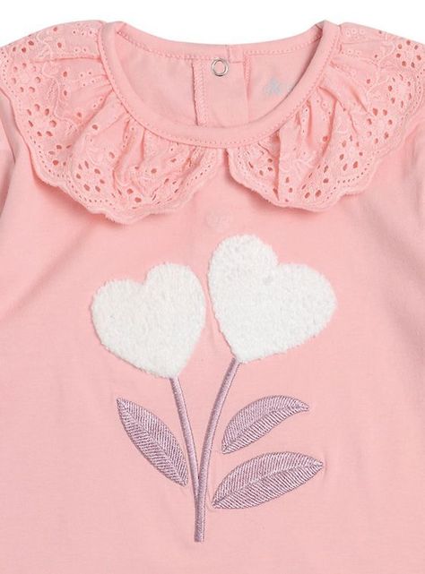 Polera Manga Larga Bebé Niña con Broches-1