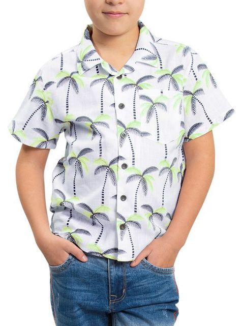 Camisa Tela Niño Algodón con Bolsillo-0