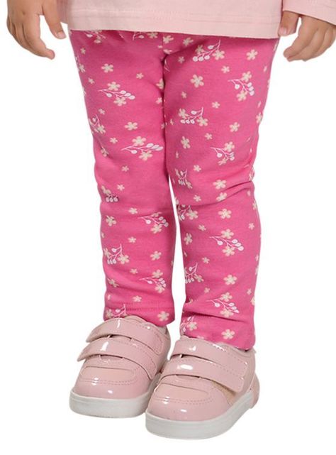 Calza Interior Peluda Bebé Niña con Diseño-0