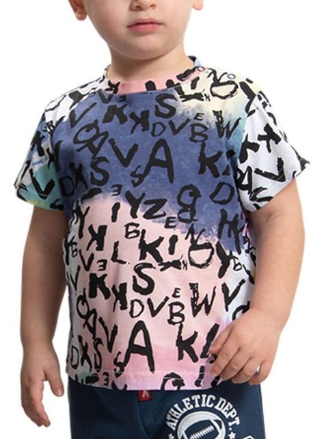 Polera Bebé Niño Manga Corta Algodón y Cuello Redondo-0