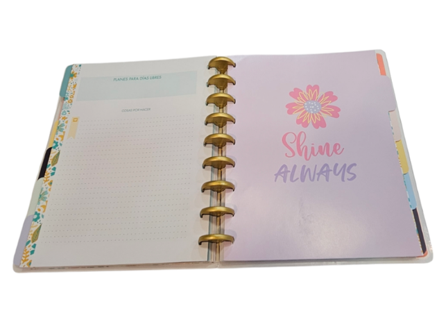Planner Big Planner 12 Meses Sin Fecha 17x23cm Diseño Flores -2