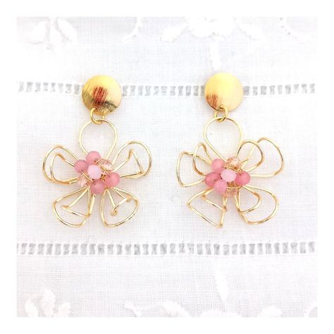 Aros Flor Rosa-1