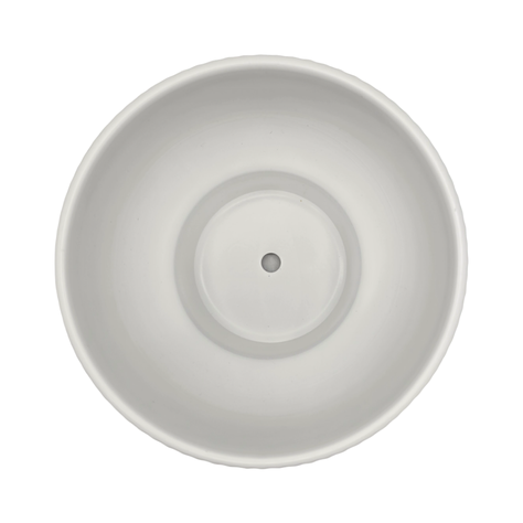 Macetero Maceta De Ceramica Copon Lineas Blanco Mate S-3