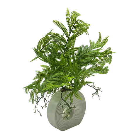 Planta Artificial Helecho Decorativa Macetero De Ceramica-1