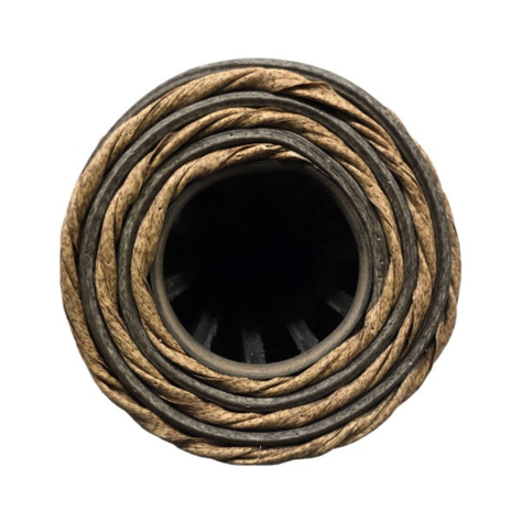 Jarron Florero Decorativo Tejido Rattan Moderno Café 60 CM-6