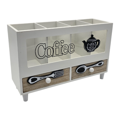 Caja De Te 4 Divisiones Con Cajones Estacion De Café Oficina-7