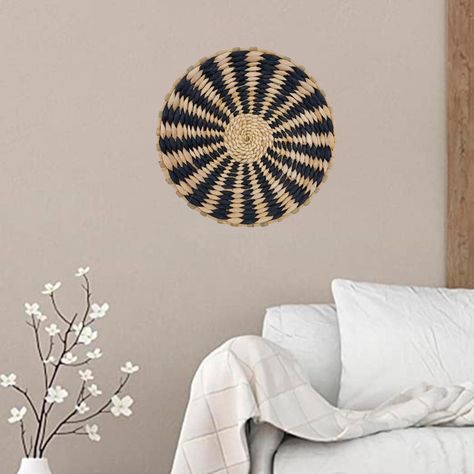 Circulo Decoración De Mimbre Para Pared Casa Terraza Mediano-2