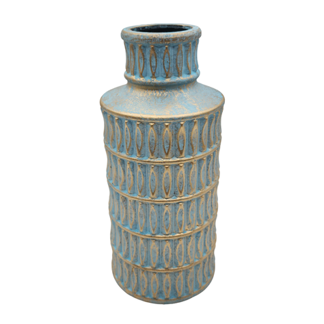 Jarron Florero Ceramica Diseño Egipcio Calipso Dorado Grande-0