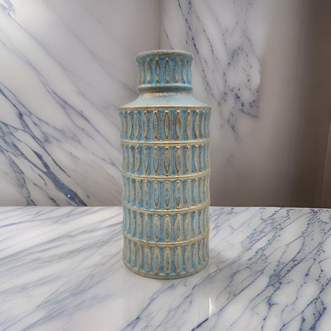 Jarron Florero Ceramica Diseño Egipcio Calipso Dorado Grande-1