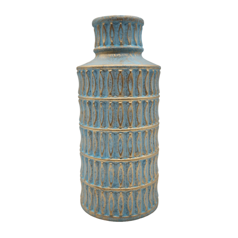 Jarron Florero Ceramica Diseño Egipcio Calipso Dorado Grande-3