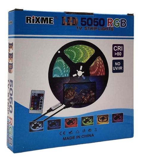 Cinta Tira Led Rgb Bluetooth 5 Metros 5050 Control Colores-0
