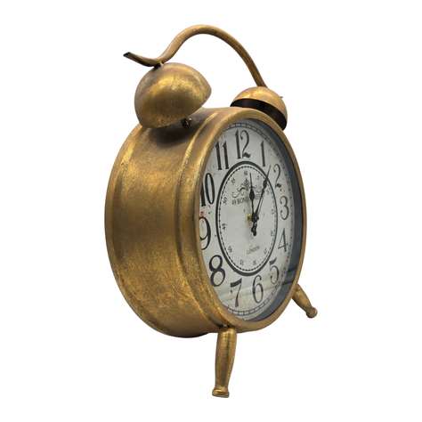 Reloj De Mesa Analogico Hierro Vintage Decorativo Dorado M-1