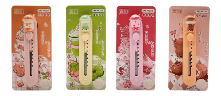 Corta Cartón Cutter Mini Diseño Bebestible Kawaii Cute-3