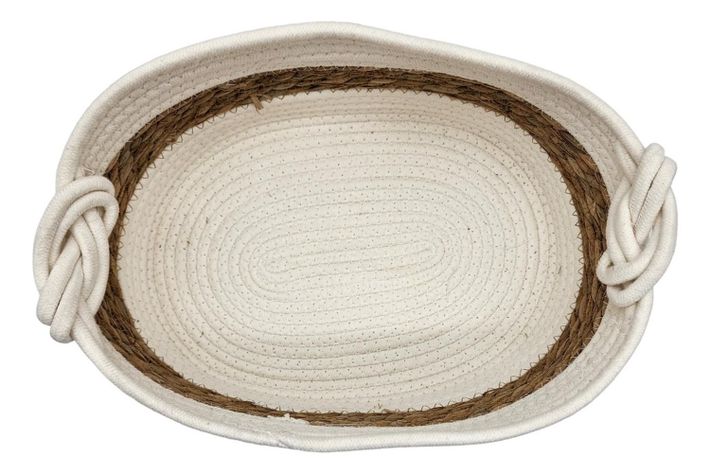 Canasto Cesta Tejido Nudo Rustico Estilo Campestre-2
