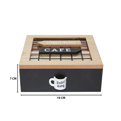 Caja De Te 4 Divisiones Tapa Con Diseño Decorativa Decohogar-4
