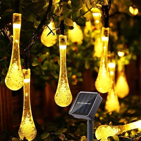 Guirnalda Solar Gotas Gotitas Luces Led Decoracion Jardin-3
