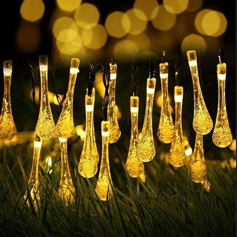 Guirnalda Solar Gotas Gotitas Luces Led Decoracion Jardin-5
