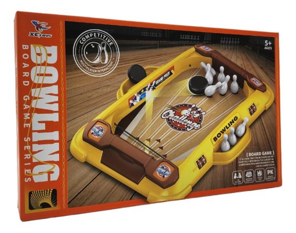 Juego Mini Bowling Juguete Bolos De Mesa Disco Portatil-0