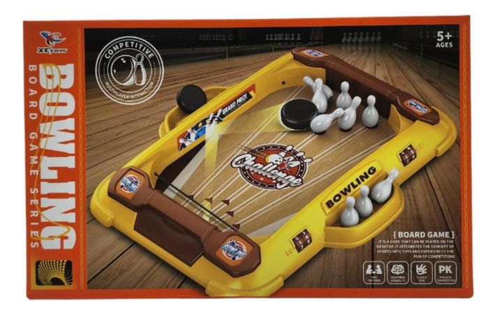 Juego Mini Bowling Juguete Bolos De Mesa Disco Portatil-1