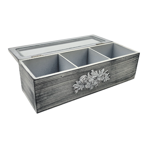 Caja De Te Porta Te Caja De Madera Para Te Gris 3 Divisiones-4