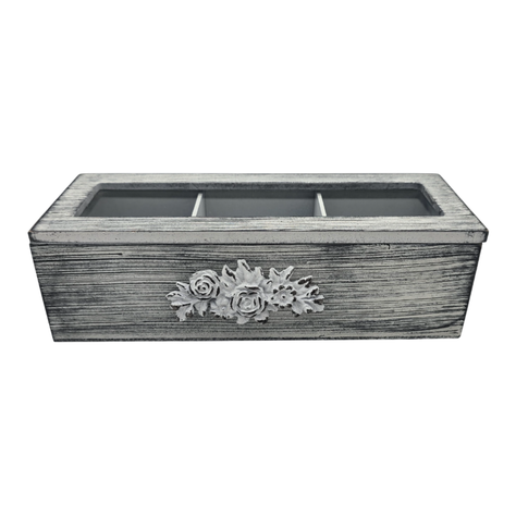 Caja De Te Porta Te Caja De Madera Para Te Gris 3 Divisiones-5