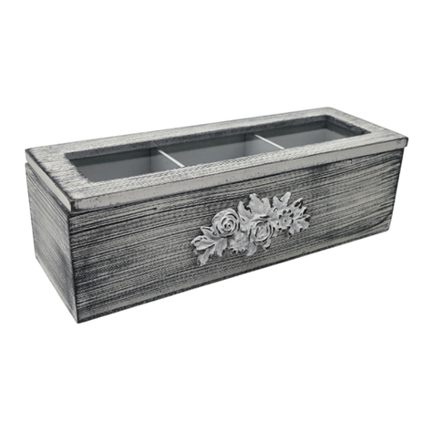 Caja De Te Porta Te Caja De Madera Para Te Gris 3 Divisiones-0