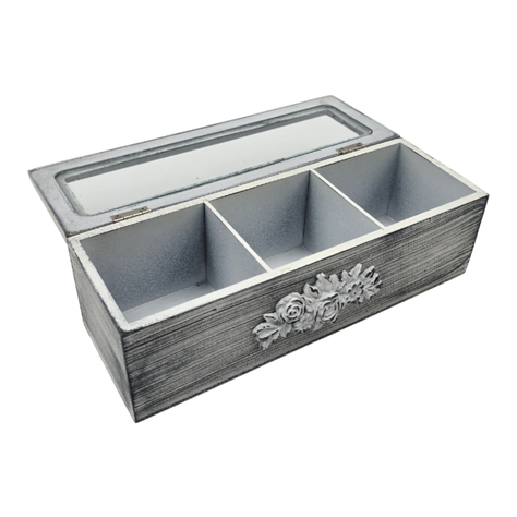 Caja De Te Porta Te Caja De Madera Para Te Gris 3 Divisiones-2