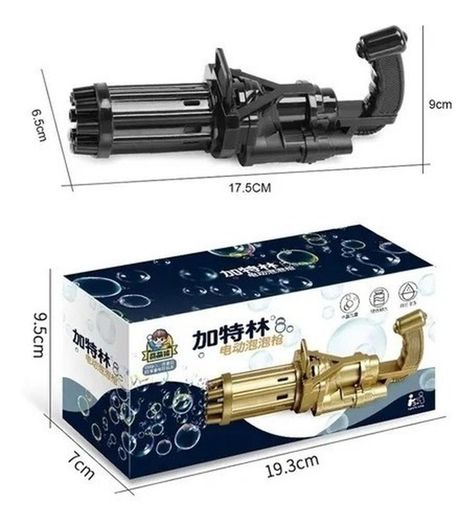 Pack Juguete Minigun Lanza Burbujas Tiktok-4