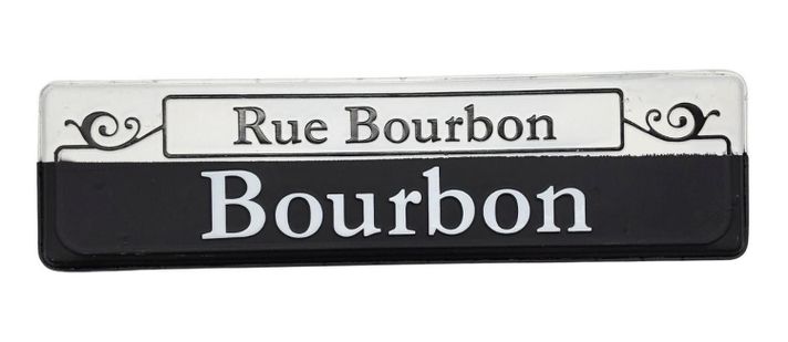 Cartel Letrero Metálico Vintage Bourbon Adorno Para Pared-0