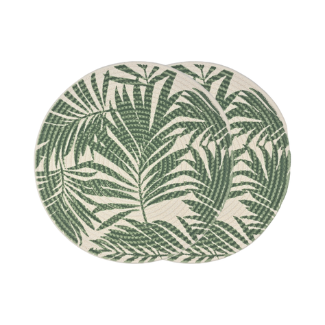 Set 2 Base Para Olla Cosas Calientes Individuales Verde-1
