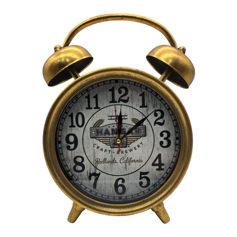 Reloj De Mesa Analogico Hierro Vintage Decorativo Dorado S-0