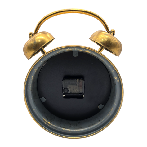 Reloj De Mesa Analogico Hierro Vintage Decorativo Dorado S-2