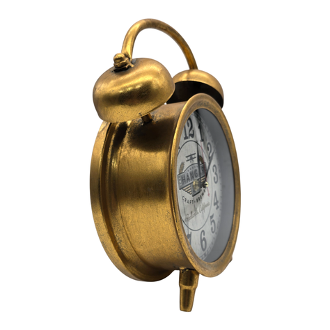 Reloj De Mesa Analogico Hierro Vintage Decorativo Dorado S-3