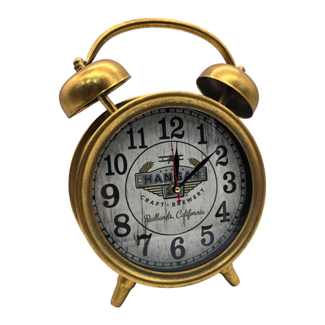 Reloj De Mesa Analogico Hierro Vintage Decorativo Dorado S-4