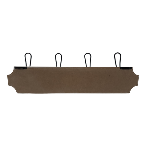Perchero De Pared Colgador Vintage 4 Ganchos Dobles Blanco-3