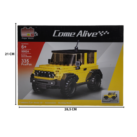 Juego Construye Vehiculo Camioneta Armable Amarillo-3