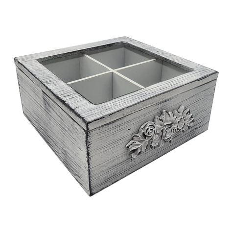 Caja De Te Porta Te Caja Para El Te Gris 4 Divisiones-0