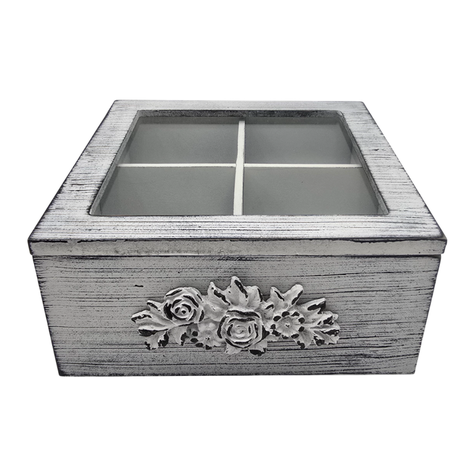 Caja De Te Porta Te Caja Para El Te Gris 4 Divisiones-4