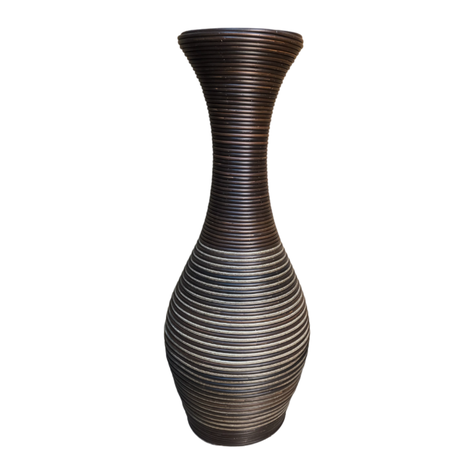 Jarron Florero Decorativo Tejido Rattan Moderno Marron 60 CM-0
