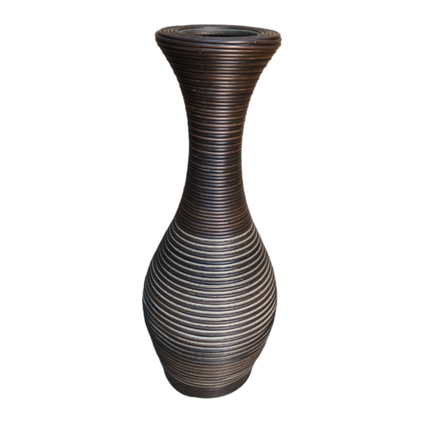 Jarron Florero Decorativo Tejido Rattan Moderno Marron 60 CM-1