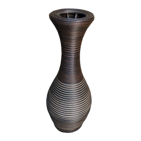 Jarron Florero Decorativo Tejido Rattan Moderno Marron 60 CM-2
