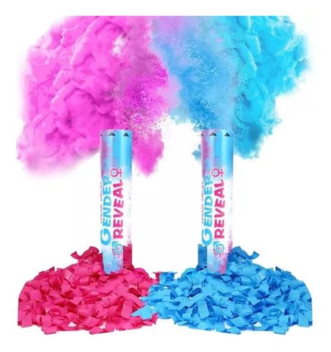 Confeti Tubo Cañon Revelador De Genero 30cm Papelillo Polvo-2