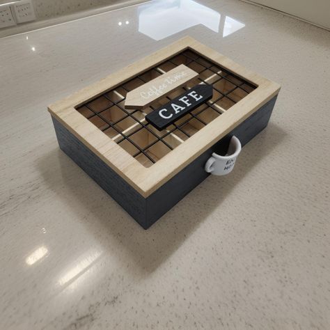 Caja De Te 6 Divisiones Tapa Con Diseño Decorativa Decohogar-5