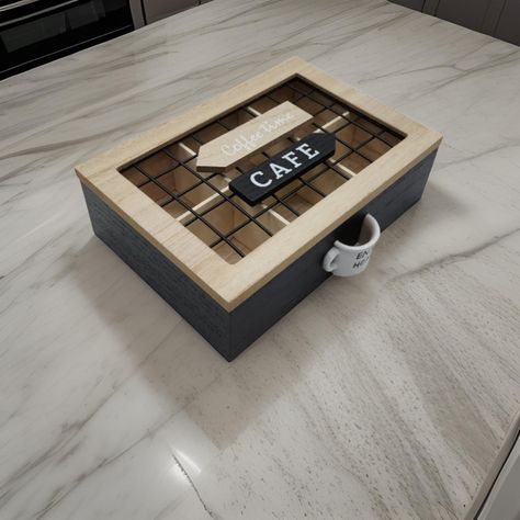 Caja De Te 6 Divisiones Tapa Con Diseño Decorativa Decohogar-6