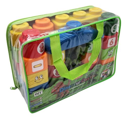 Set Bloques Y Dinosaurios Grande 30 Piezas Con Bolso Estuche-4