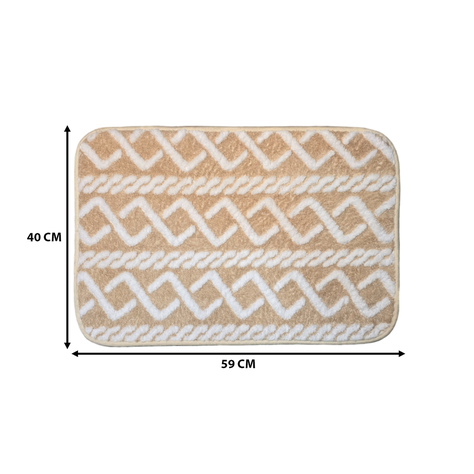 Alfombra De Baño Piso Extra Suave y Absorbente Diseño Trenza-1